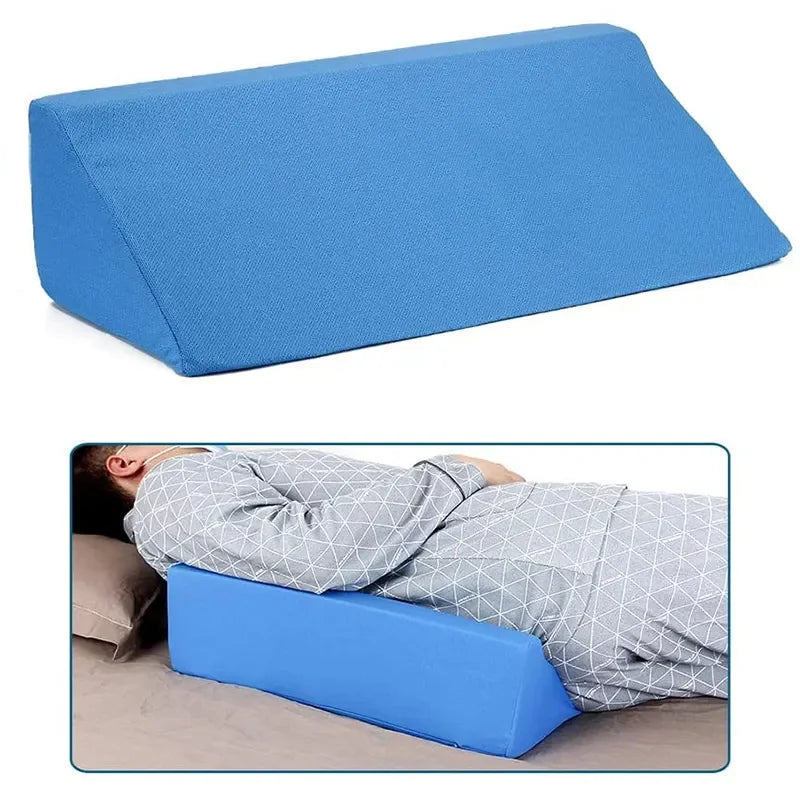 Memory Foam Wedge Pillow for Pregnancy Back Support Breathable Cover Super Soft