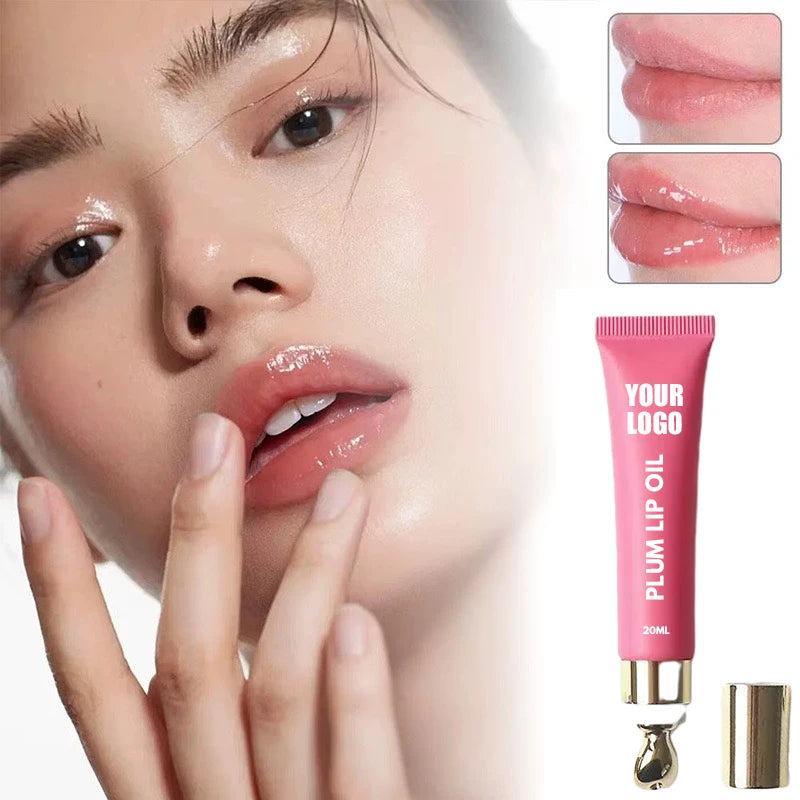 Wholesale   Moisturizing Lip  Oil  Lipgloss Custom Brand Lip Gloss Transparent Lip Plumper Makeup