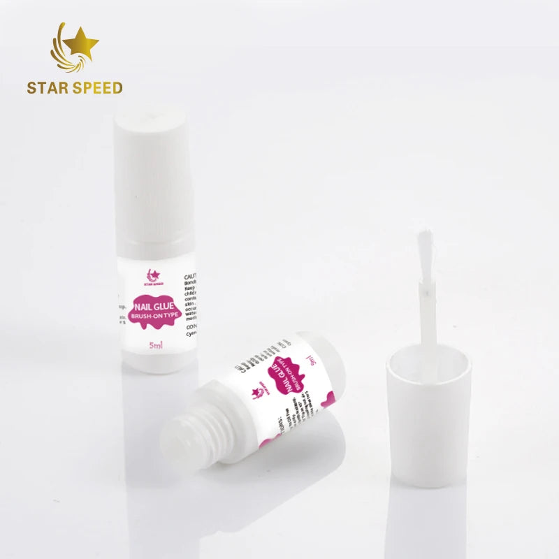 Super Nail Glue 5g mini brush on glue for press on nails box packing fast dry strong hold nail adhesive