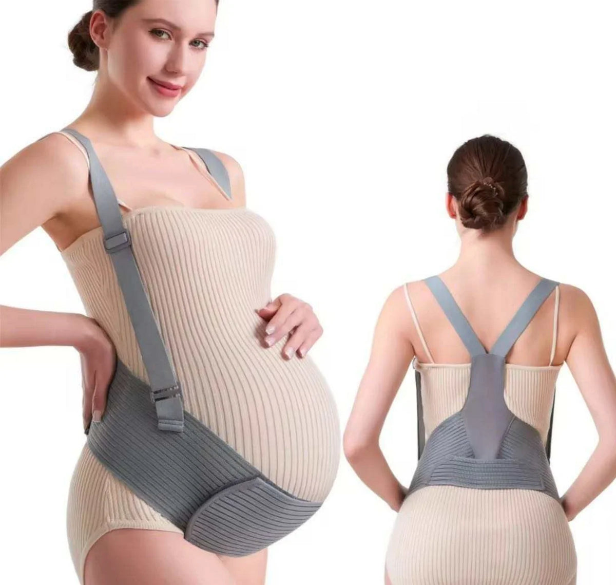 Durable Maternity Support Belt Pregnancy Belly Band With Shoulder Straps for Heavy Duty Support Back Hip Pressure Relief Set