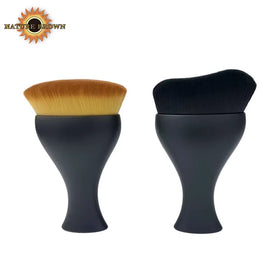 Manufacturer Price Facial Makeup Brush Wave Arc Curved Hair Liquid Concealer Handle Foundation Body Tanning Brush