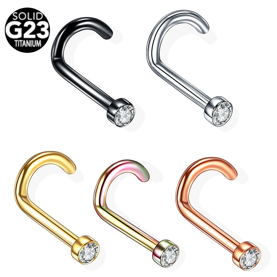 Gaby New G23 Titanium High Polished New Fashion Titanium Nose Ring Wholesale Piercing Jewelry