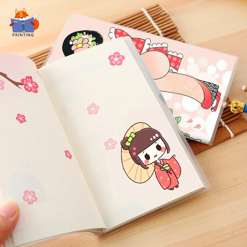 Custom Softcover Book Perfect Binding A5 B5 Business Agenda Cartoon Cover Notebook Printing with logo