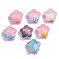 Hot Pink Five-Pointed Star Transparent Shell Portable Air Cushion Children's Star Shape Plastic Small Massage Comb