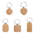 Custom Design Engraved Name Round Wooden Keychain Key Tag Laser Logo Beech Wood Keychain
