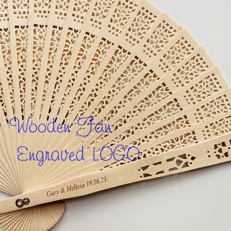 Hot Sale Christmas Gifts Wholesale Spanish Style Personalized Folding Fans for Wedding Wooden Fan