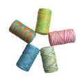 Large Skein 300g Premium Variegated Fabric Strip Yarn 100% Polyester T-Shirt Yarn for Crochet Knitting & Home Decor