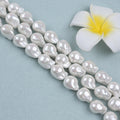 Zhuji Wholesale 16-17mm Shell of Baroque Pearl Natural White Grade a Third Party Certified MOQ 10 Strands 38cm Length 125.5g