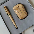 Bamboo Wood Optical Computer Laptop PC Mice Mouse 2.4Ghz Wireless USB Mini Battery Rechargeable Silent Mouse Gift Set