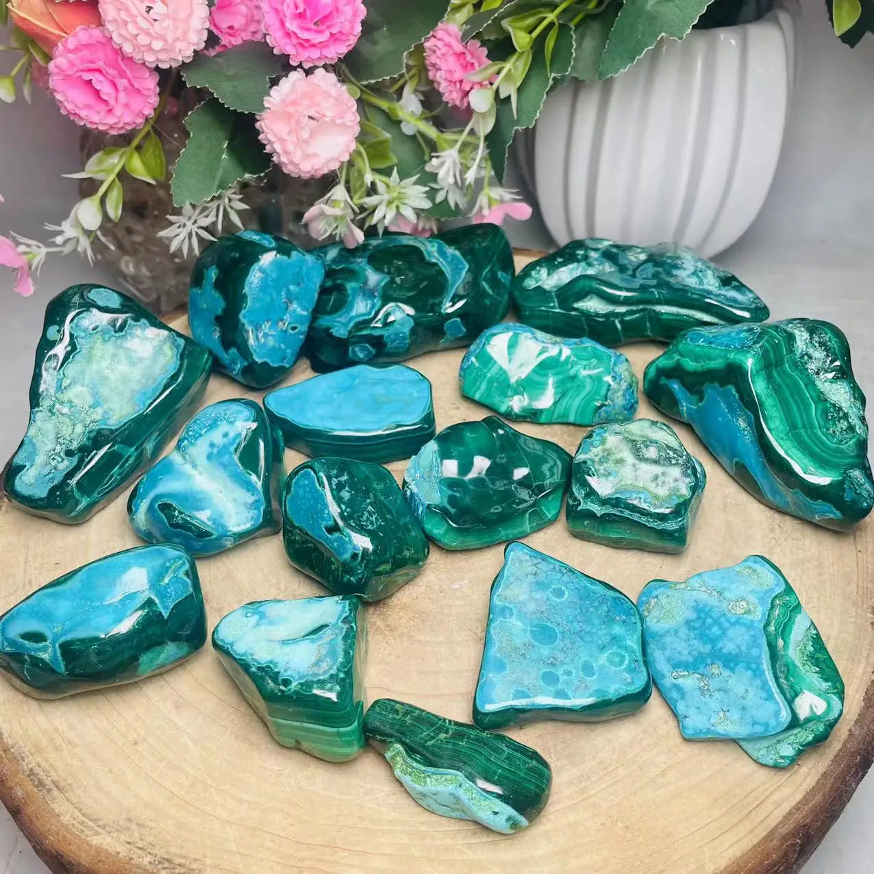Crystal Raw Stone Wholesale Natural Crystals Healing Gemstones Chrysocolla Free Form for Collection