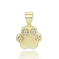 POLIVA 925 Sterling Silver Dog Paw Print Pendant Elegant and Cute Gold Plated Zircon for Gift Wholesale K Gold Filled Pendant