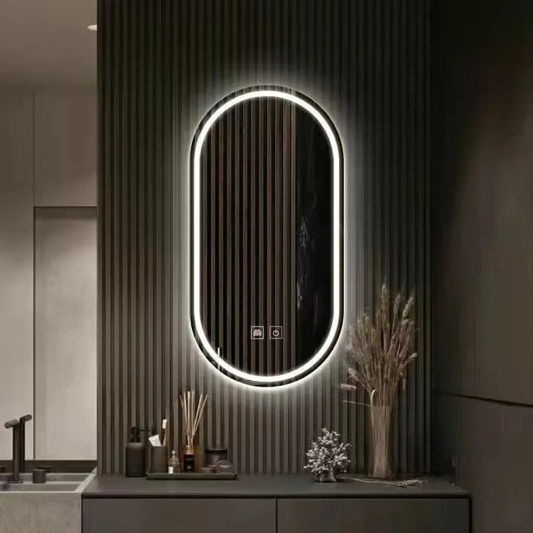 OEM ODM Custom Oval LED Bathroom Mirror Backlit Anti Fog Smart Mirror Factory Wholesale