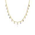 Bohemia Colorful Zirconia Necklace Charms 925 Silver Jewelry 18K Gold Plated Fancy Necklaces for Women