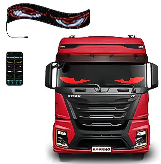 78.74''X8.66'' Truck LED Flexible Screen for Advertising & Companies Waterproof Dynamic Display with Bluetooth/WiFi Control