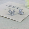 Ruyi 2.4CTS Princess Cut Heart-Shape Diamond Earrings 18K Gold for Men & Women Wholesale Jewelry Gift Set