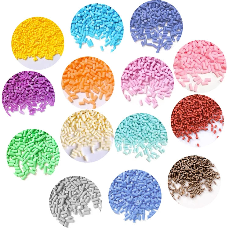 Soft Super Light Clay Colors Long Cut Clay Sprinkles Lovely Polymer Clay for Diy for  Candy Sprinkles