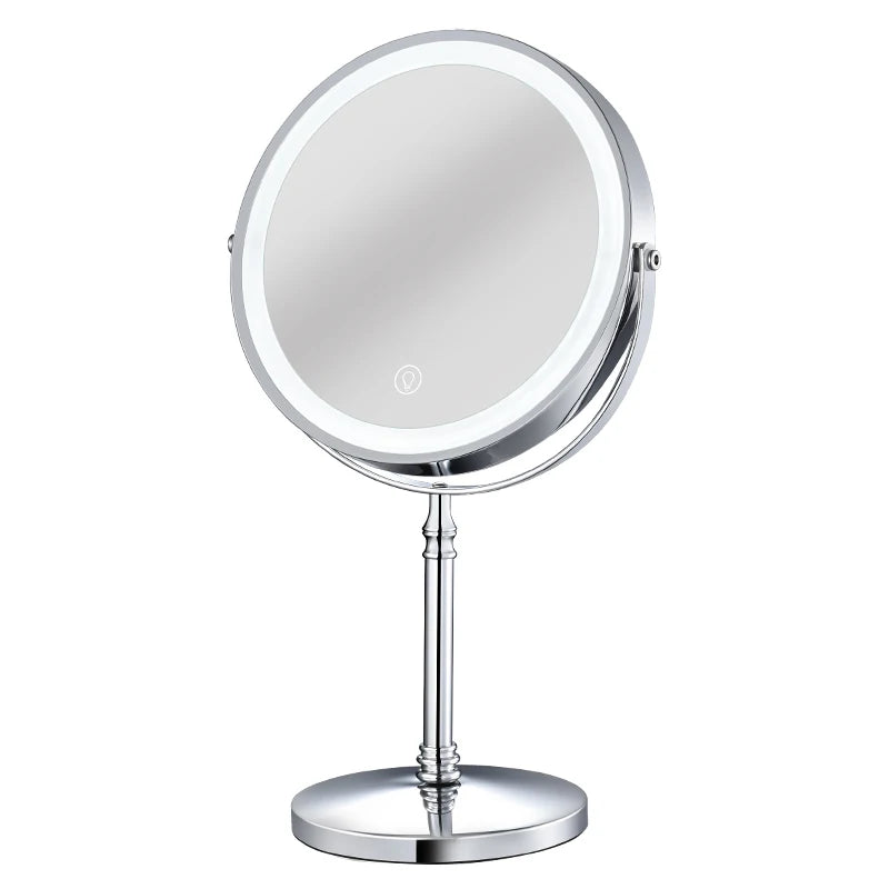 10X Magnifying Makeup Mirrors Led Round Table Desk Beauty Vanity Make up Mirror Led Makeup Mirror With Light