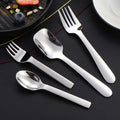 Classic 304 Stainless Steel Flatware Fork Spoon Mirror Silverware Stirring Spoon Children's Cutlery Set