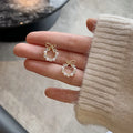 Factory Wholesale S925 Exquisite Pearl Earring Fashion Jewelry Diamond Bowknot Pearl Stud Earrings for Women