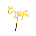 Acrylic Cake Topper With 'Congrats' Letter Party Accessories for Christmas Graduation Easter New Year Wholesale Cake Decorations