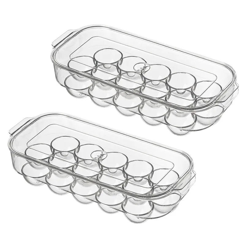 Home Egg Holder for Refrigerator 16 Count Egg Storage Container With Lid