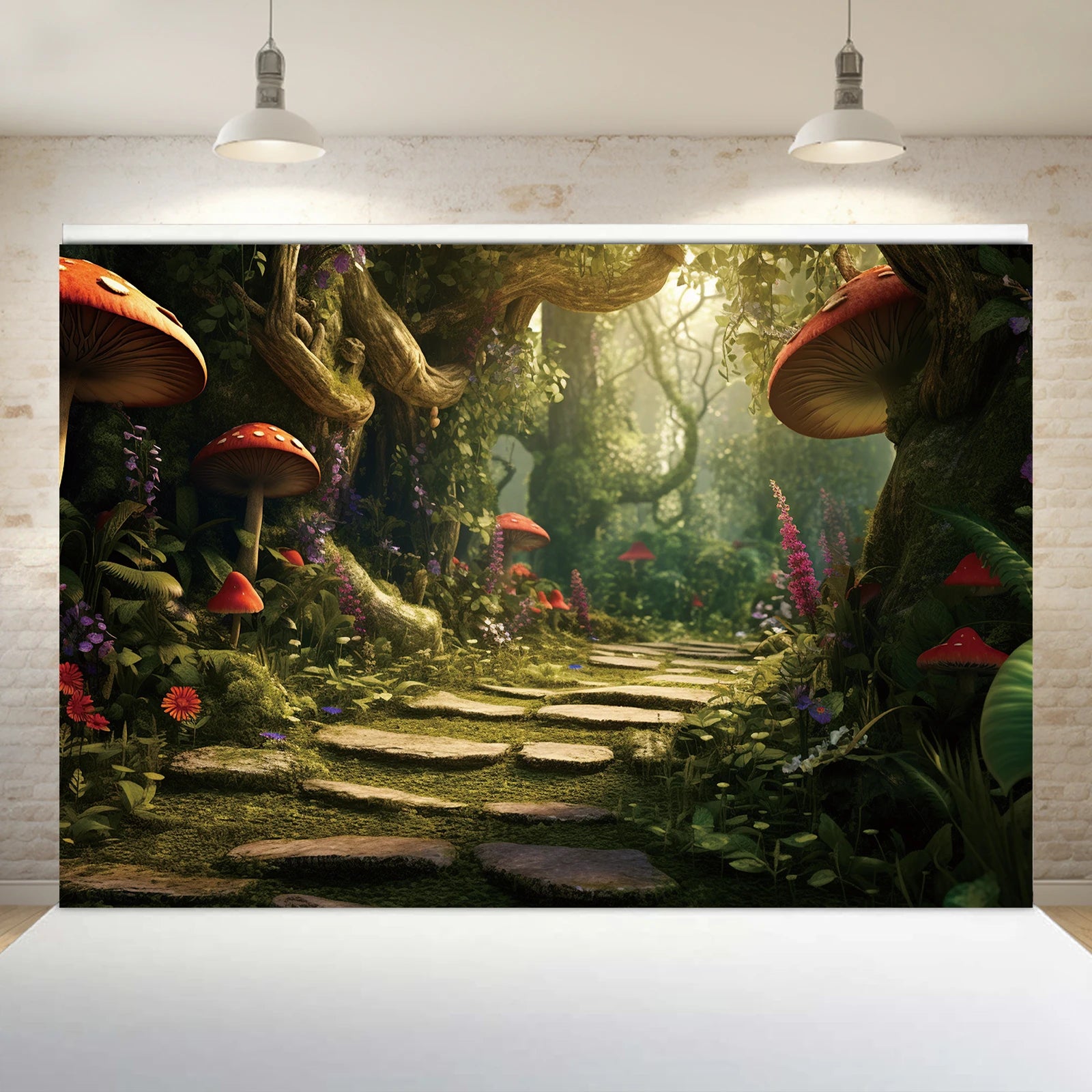 Forest Theme 100X150cm Fabric Backdrop for Party  Decorations