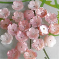 Fashion Natural Freshwater Shell Hand-Carved Flower Loose Beads Craft Pendant DIY Jewelry Making Gifts