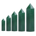 Hot Sale Multi-Sized Green Aventurine Crystal Stone Hexagonal Pillar Decoration Ornament Tower Stone Crafts DIY Accessory Gift