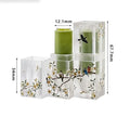 3.5g Natural Spring Green 3D Printing Frosted Square Lip Balm Containers Empty Lip StickTube