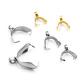 Stainless Steel Jewelry Accessory Melon Seed & Gold Belt Buckle with Hanging Fork Connection for Jade Pendant Buckle