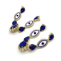 Trendy Womens Shoes 2025 Decoration Ladies Sandal Rhinestone Blue Evil Eyes Shoe Jewelry Buckle Chain