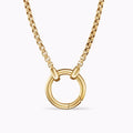 Simple Stainless Steel 18k Gold Plated Paper Clip Chain Spring Buckle Necklaces