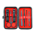 7pcs Custom Private Label Profession Nail Clippers Set Cleaner Cuticle Grooming Kit Manicure Set With Case