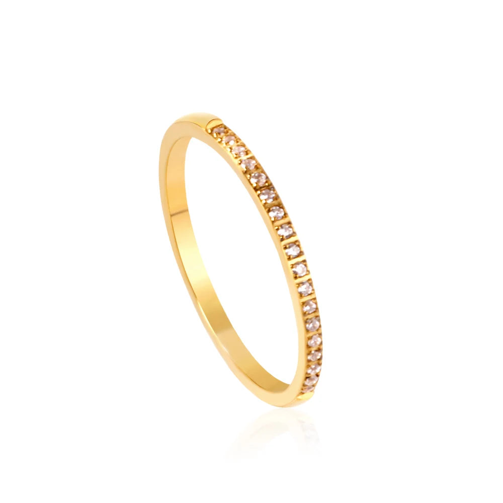 2021 New Design Gold Plated Cubic Zirconia Zircon Custom Ring for Women 2021 New Arrived Couple Rings