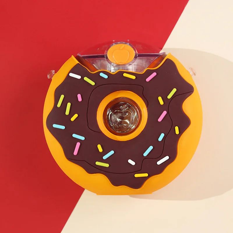 BPA free cute donut ice cream water bottle with straw cute donut ice cream water bottle cute donut bottle for walking
