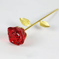 DIY Rose Gold Wedding Decoration Red Blue Glass Crystal Flower Rose Gold Home Decor for Souvenir Gift