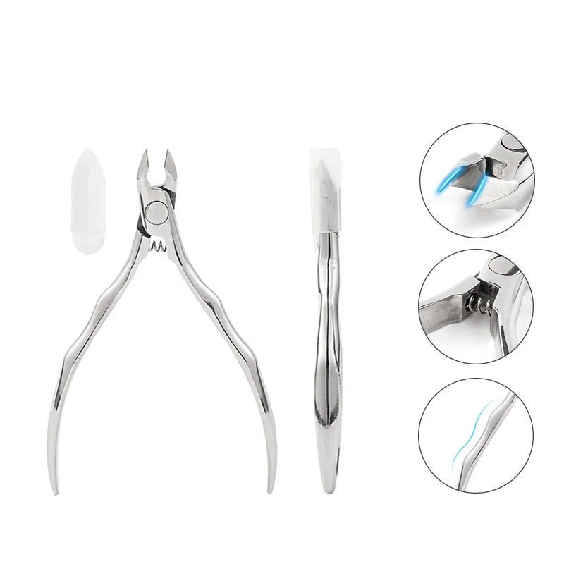 Top Quality in Stock Professional Full Jaw Cuticle Cuticle Nipper Stainless Steel Nail Cuticle Nipper Nail Nipper Cushion Grip