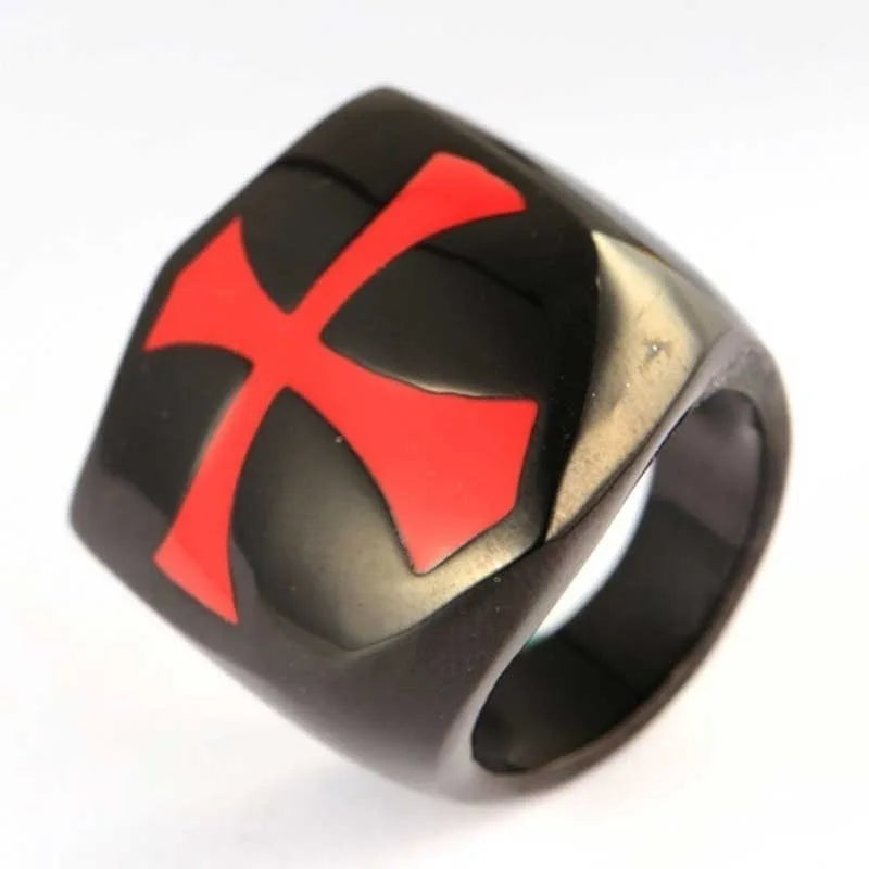 Fashion Man Jewelry Men's Cross Ring Stainless Steel Finger Ring Silver Ring for Man