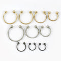 Meetee BK051 20*6mm Alloy Hook Buckles DIY Handmade Clothes Accessories Sustainable U-Shaped Screw Detachable Connect Plated