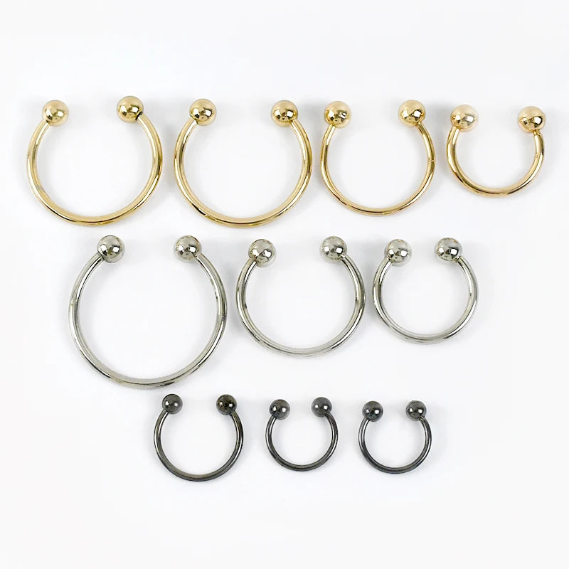 Meetee BK051 20*6mm Alloy Hook Buckles DIY Handmade Clothes Accessories Sustainable U-Shaped Screw Detachable Connect Plated