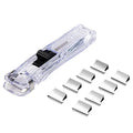 Deli 8591A White Clip Fastener Document Binding Paper Holder Transparent Ticket Holder Binder Fixator 360pcs Per Carton Set