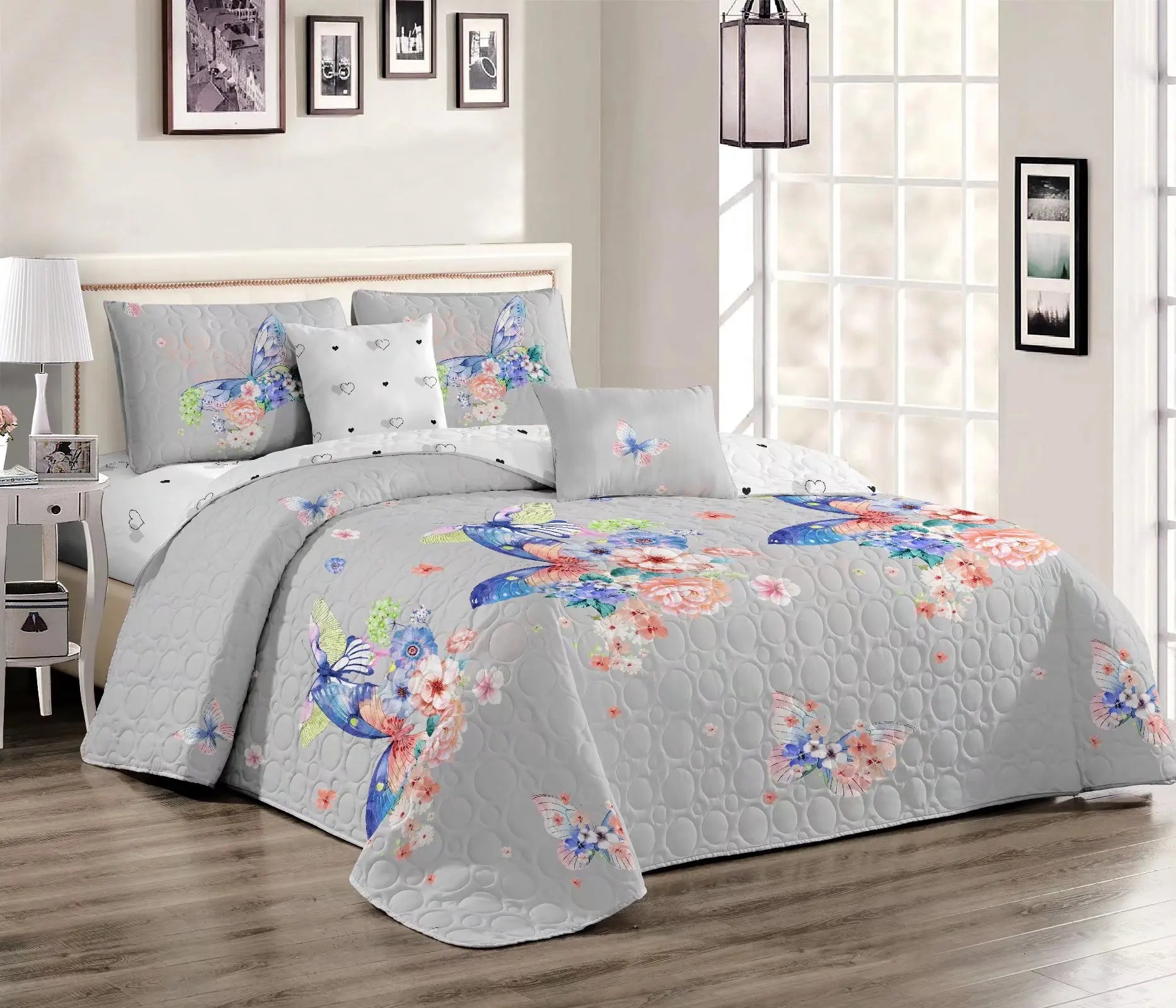 2022 Microfiber Floral Home Bedspread Set Luxury King & Queen Size 3 Piece New Style
