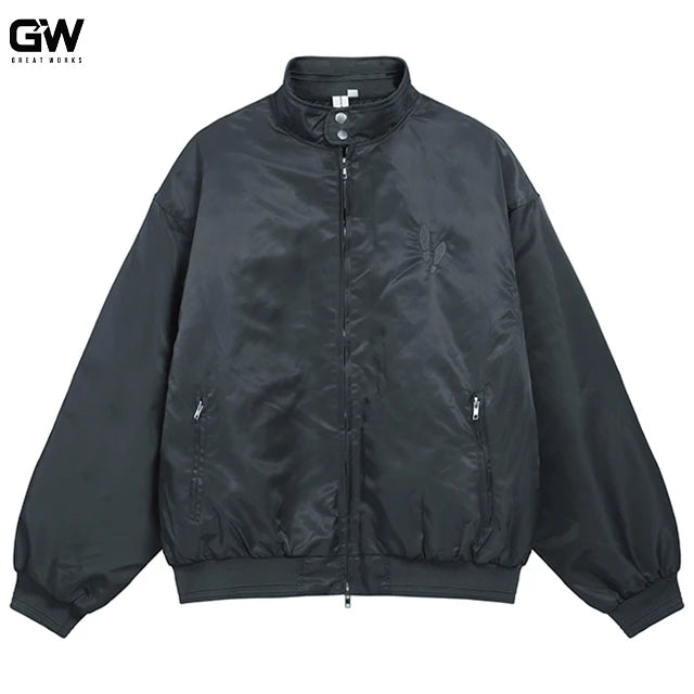 Unisex Slim Men's Bomber Flight Jacket for Autumn Winter Summer Casual Streetwear Baseball Coat with Puff Printing Male Uniform