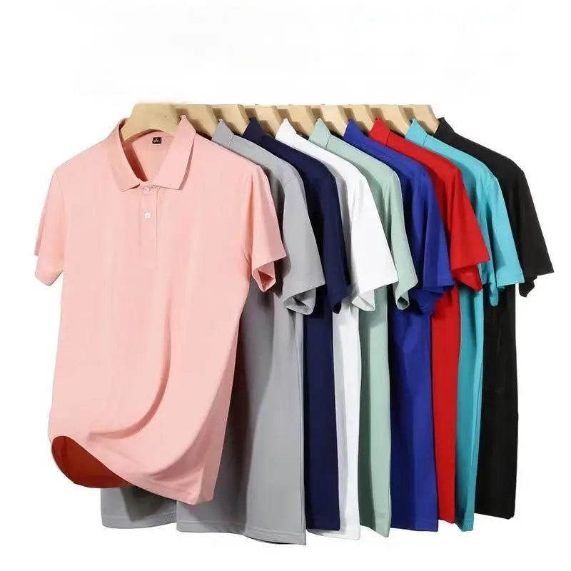 Wholesale Breathable Absorbent Plain Cotton Business Custom Men's Polo Shirts Short Sleeve Polo Shirts