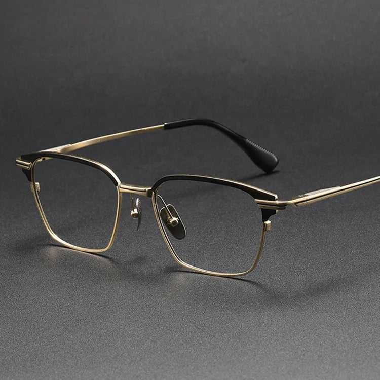 Custom Branded Extra Light Titanium Eyeglasses for Men Solid Pattern Optical Frames for Custom Eye Glasses Spectacles