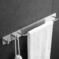 Self Adhesive Towel Holder No Drilling Bathroom Towel Hanger with 2 Hooks