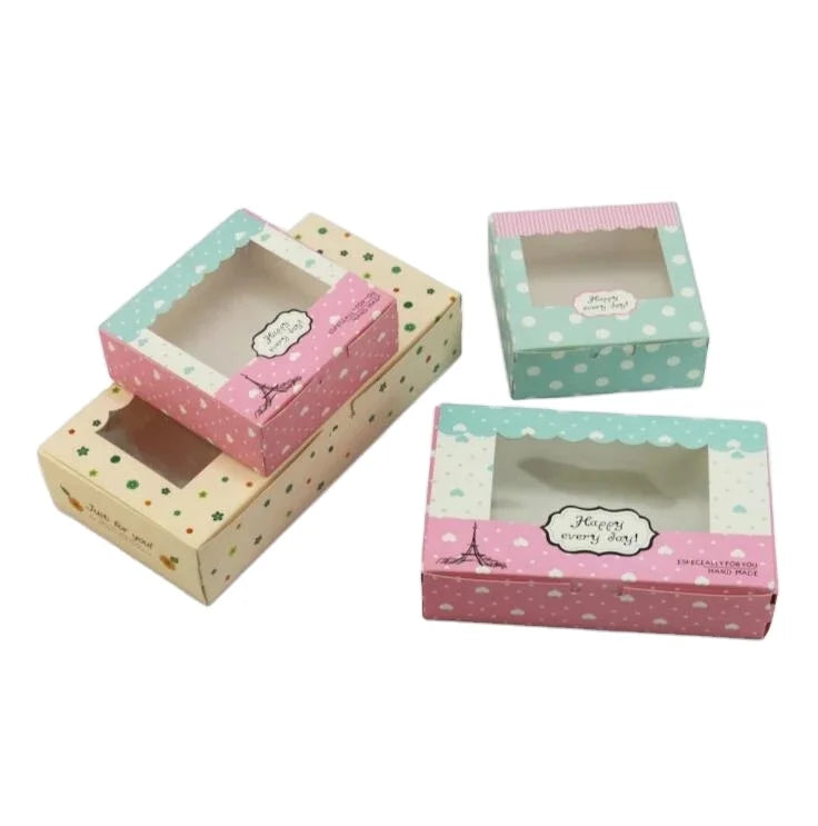 Custom Wedding Cake Box Dark Blue Pastry Packaging Donut Box White Cardboard Recycled Materials Small Cake Box Food Grade