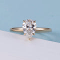 Custom Jewelry MSR-821 Engagement Ring 18K Gold 1.2ct D VVS1 Pear Cut Lab Grown Diamond Ring