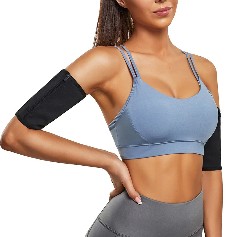 2 Pack Adjustable Arm Shaper Burn Fat Arm Sweat Bands Fitness Gym Accessories Arm Trimmers for Women