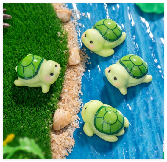 Kids Gift Seaturtle Statue Figurine Resin Craft Garden Decoration Resin Turtle Sea Animals Tiny Cartoon Sculpture Children Toys